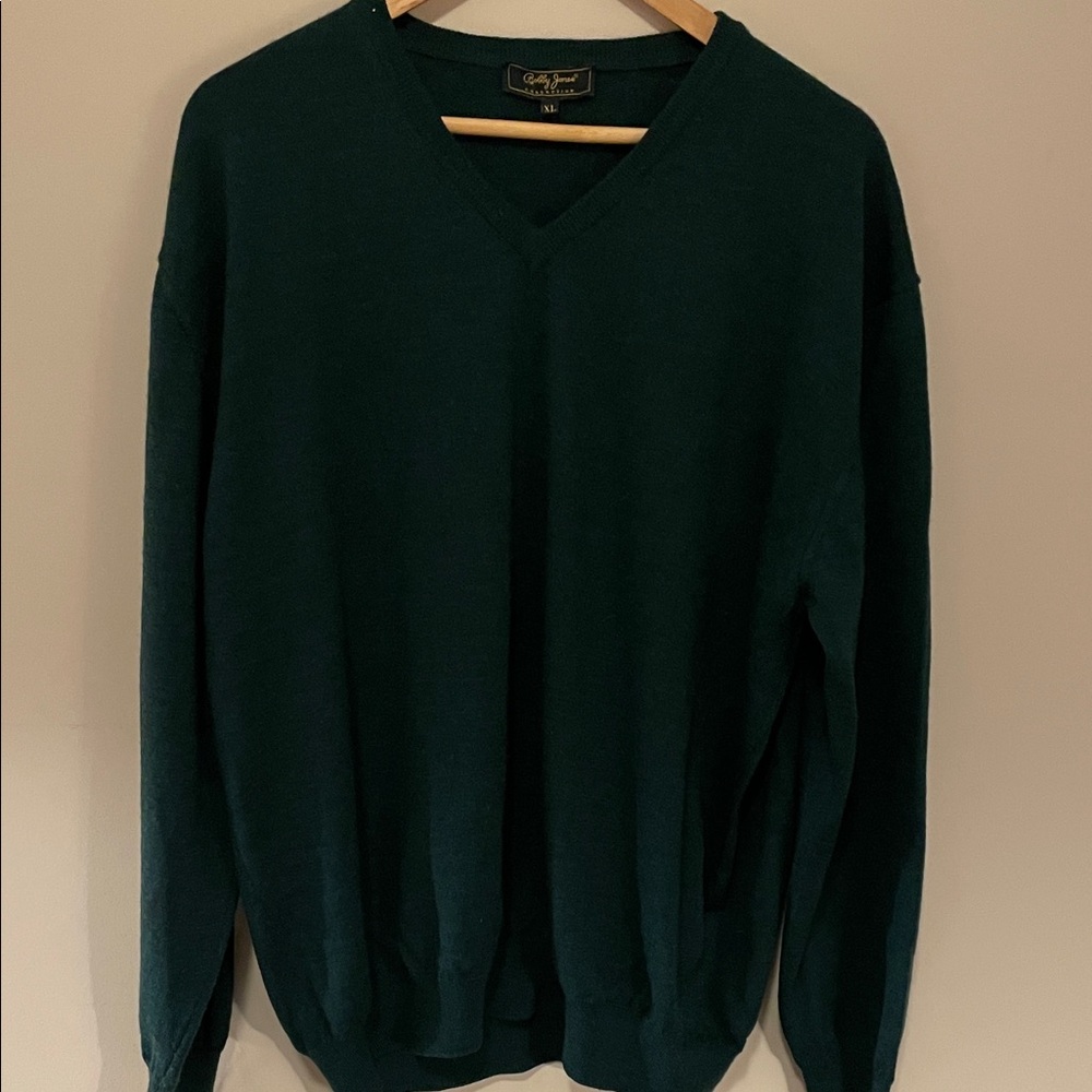Bobby Jones Forest Green V-Neck Sweater